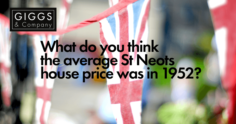 What was the average St Neots house price in 1952? What was the average St Neots house price in 1952?