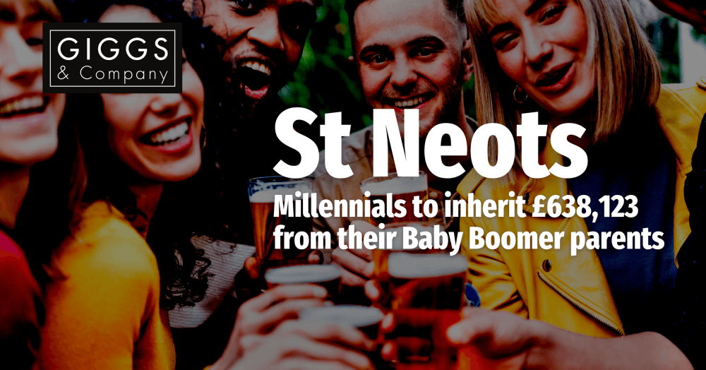 St Neots’ Millennials are set to inherit £638,123 each from their Baby Boomer parents. St Neots’ Millennials are set to inherit £638,123 each from their Baby Boomer parents.