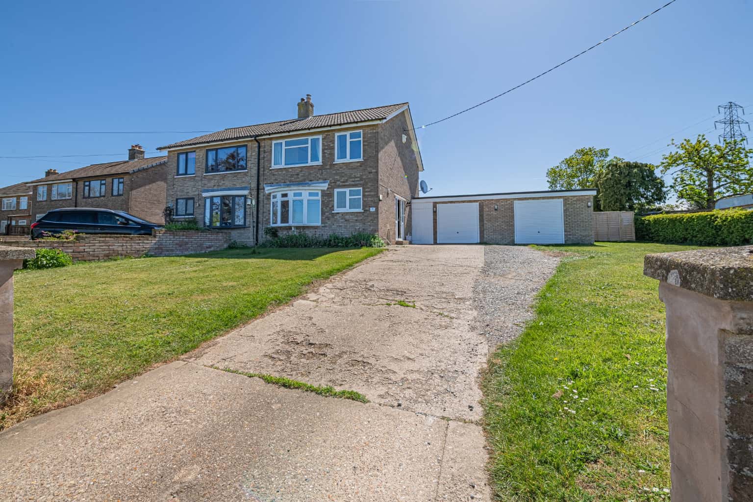 Three bedroom semi-detached home occupying a large plot with double garage. Property image 12