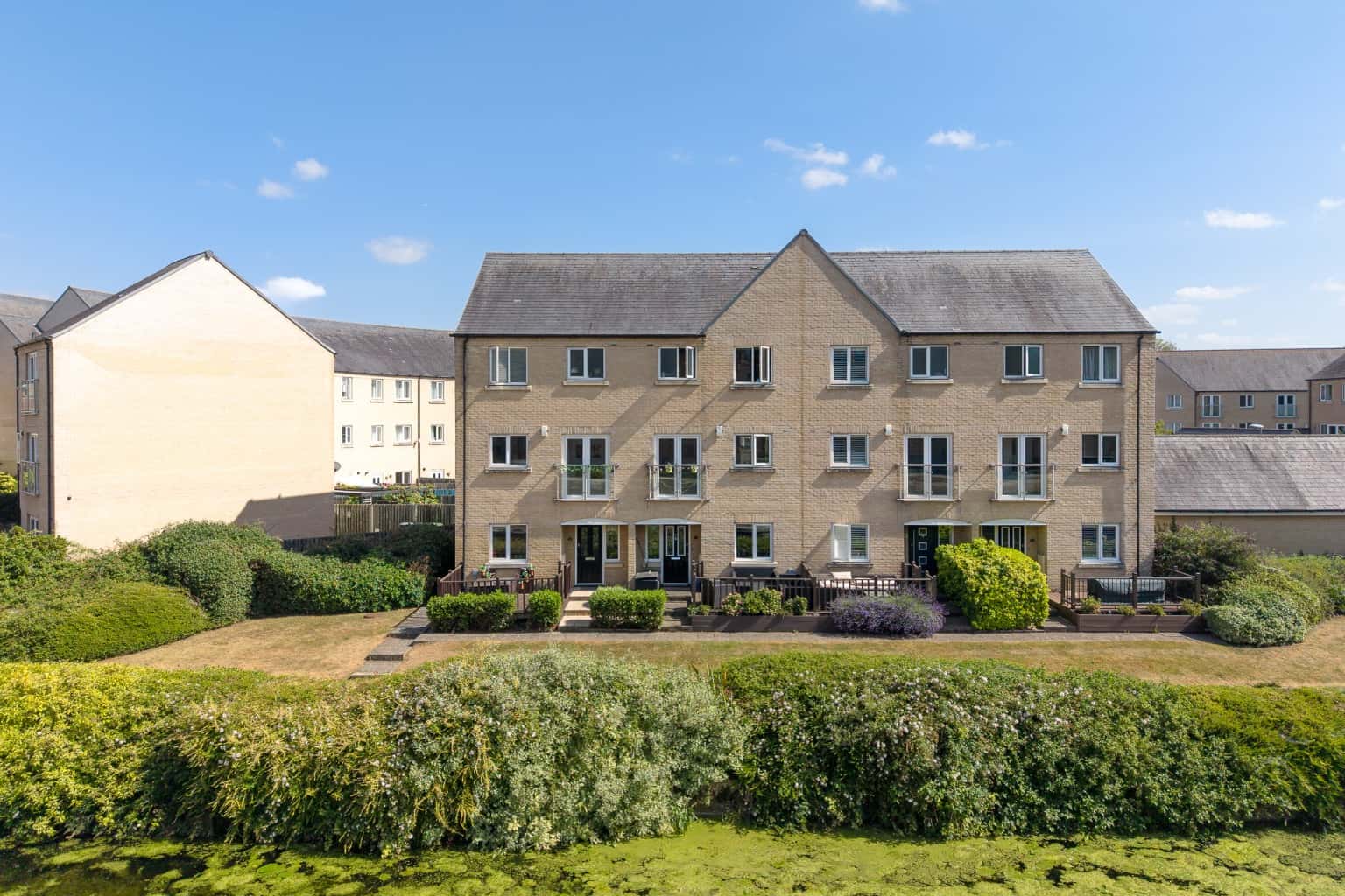 Exceptional Riverside Townhouse Overlooking Little Paxton Lock Offering Luxury Living No Chain Property image 1